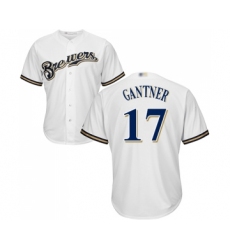 Youth Milwaukee Brewers #17 Jim Gantner Replica White Alternate Cool Base Baseball Jersey