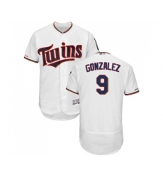 Men's Minnesota Twins #9 Marwin Gonzalez White Home Flex Base Authentic Collection Baseball Jersey
