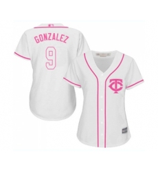 Women's Minnesota Twins #9 Marwin Gonzalez Replica White Fashion Cool Base Baseball Jersey