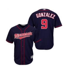 Youth Minnesota Twins #9 Marwin Gonzalez Replica Navy Blue Alternate Road Cool Base Baseball Jersey