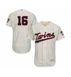 Men's Minnesota Twins #16 Jonathan Schoop Cream Alternate Flex Base Authentic Collection Baseball Jersey