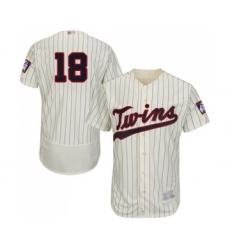 Men's Minnesota Twins #18 Mitch Garver Cream Alternate Flex Base Authentic Collection Baseball Jersey