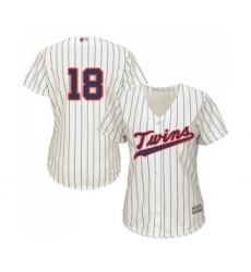 Women's Minnesota Twins #18 Mitch Garver Replica Cream Alternate Cool Base Baseball Jersey