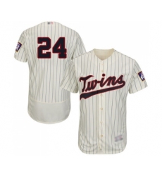 Men's Minnesota Twins #24 C. J. Cron Cream Alternate Flex Base Authentic Collection Baseball Jersey