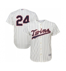 Men's Minnesota Twins #24 C. J. Cron Replica Cream Alternate Cool Base Baseball Jersey