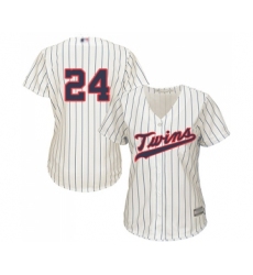 Women's Minnesota Twins #24 C. J. Cron Replica Cream Alternate Cool Base Baseball Jersey