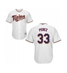 Youth Minnesota Twins #33 Martin Perez Replica White Home Cool Base Baseball Jersey