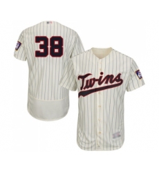 Men's Minnesota Twins #38 Blake Parker Cream Alternate Flex Base Authentic Collection Baseball Jersey