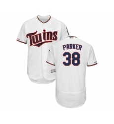 Men's Minnesota Twins #38 Blake Parker White Home Flex Base Authentic Collection Baseball Jersey