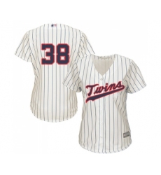 Women's Minnesota Twins #38 Blake Parker Replica Cream Alternate Cool Base Baseball Jersey