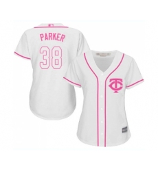 Women's Minnesota Twins #38 Blake Parker Replica White Fashion Cool Base Baseball Jersey
