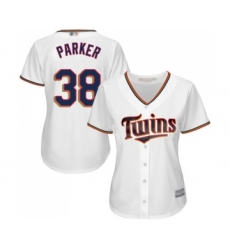Women's Minnesota Twins #38 Blake Parker Replica White Home Cool Base Baseball Jersey