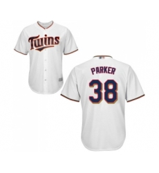 Youth Minnesota Twins #38 Blake Parker Replica White Home Cool Base Baseball Jersey