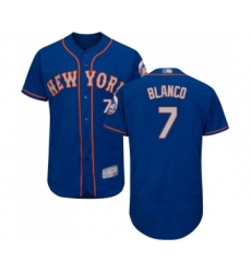 Men's New York Mets #7 Gregor Blanco Royal Gray Alternate Flex Base Authentic Collection Baseball Jersey