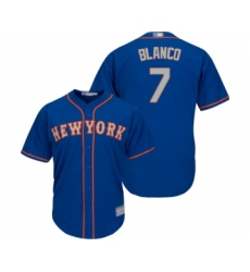 Youth New York Mets #7 Gregor Blanco Authentic Royal Blue Alternate Road Cool Base Baseball Jersey