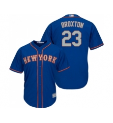 Youth New York Mets #23 Keon Broxton Authentic Royal Blue Alternate Road Cool Base Baseball Jersey