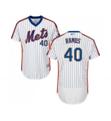 Men's New York Mets #40 Wilson Ramos White Alternate Flex Base Authentic Collection Baseball Jersey