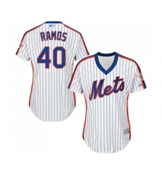 Women's New York Mets #40 Wilson Ramos Authentic White Alternate Cool Base Baseball Jersey