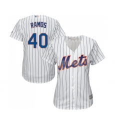 Women's New York Mets #40 Wilson Ramos Authentic White Home Cool Base Baseball Jersey