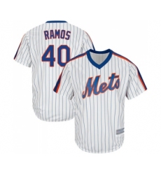 Youth New York Mets #40 Wilson Ramos Authentic White Alternate Cool Base Baseball Jersey