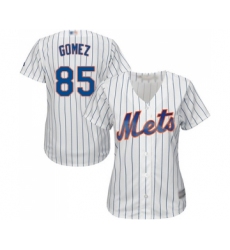 Women's New York Mets #85 Carlos Gomez Authentic White Home Cool Base Baseball Jersey