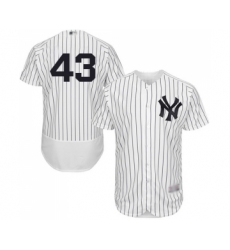 Men's New York Yankees #43 Gio Gonzalez White Home Flex Base Authentic Collection Baseball Jersey
