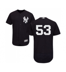Men's New York Yankees #53 Zach Britton Navy Blue Alternate Flex Base Authentic Collection Baseball Jersey