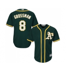 Men's Oakland Athletics #8 Robbie Grossman Replica Green Alternate 1 Cool Base Baseball Jersey