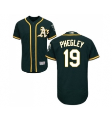 Men's Oakland Athletics #19 Josh Phegley Green Alternate Flex Base Authentic Collection Baseball Jersey