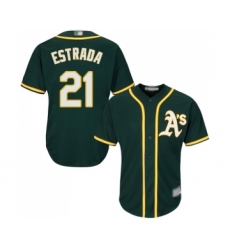 Men's Oakland Athletics #21 Marco Estrada Replica Green Alternate 1 Cool Base Baseball Jersey