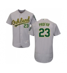 Men's Oakland Athletics #23 Jurickson Profar Grey Road Flex Base Authentic Collection Baseball Jersey