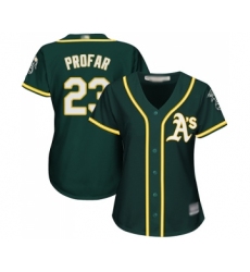 Women's Oakland Athletics #23 Jurickson Profar Replica Green Alternate 1 Cool Base Baseball Jersey
