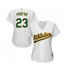 Women's Oakland Athletics #23 Jurickson Profar Replica White Home Cool Base Baseball Jersey