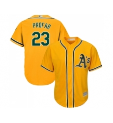 Youth Oakland Athletics #23 Jurickson Profar Replica Gold Alternate 2 Cool Base Baseball Jersey