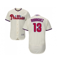 Men's Philadelphia Phillies #13 Sean Rodriguez Cream Alternate Flex Base Authentic Collection Baseball Jersey