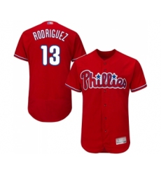 Men's Philadelphia Phillies #13 Sean Rodriguez Red Alternate Flex Base Authentic Collection Baseball Jersey