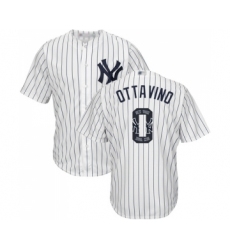 Men's New York Yankees #0 Adam Ottavino Authentic White Team Logo Fashion Baseball Jersey
