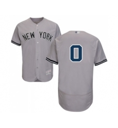 Men's New York Yankees #0 Adam Ottavino Grey Road Flex Base Authentic Collection Baseball Jersey