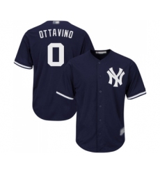 Men's New York Yankees #0 Adam Ottavino Replica Navy Blue Alternate Baseball Jersey