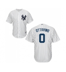 Men's New York Yankees #0 Adam Ottavino Replica White Home Baseball Jersey