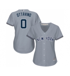 Women's New York Yankees #0 Adam Ottavino Authentic Grey Road Baseball Jersey