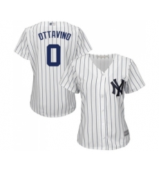 Women's New York Yankees #0 Adam Ottavino Authentic White Home Baseball Jersey
