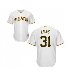 Youth Pittsburgh Pirates #31 Jordan Lyles Replica White Home Cool Base Baseball Jersey