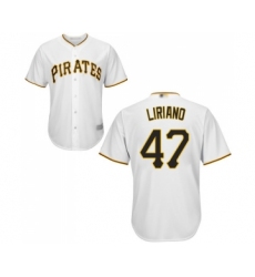 Men's Pittsburgh Pirates #47 Francisco Liriano Replica White Home Cool Base Baseball Jersey