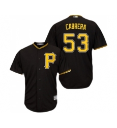 Men's Pittsburgh Pirates #53 Melky Cabrera Replica Black Alternate Cool Base Baseball Jersey