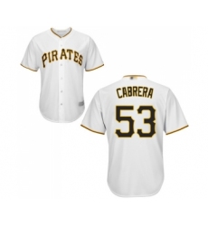 Youth Pittsburgh Pirates #53 Melky Cabrera Replica White Home Cool Base Baseball Jersey