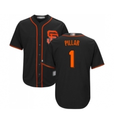 Youth San Francisco Giants #1 Kevin Pillar Replica Black Alternate Cool Base Baseball Jersey
