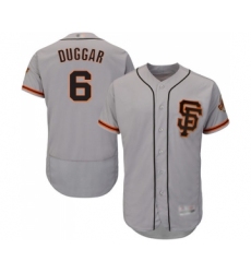 Men's San Francisco Giants #6 Steven Duggar Grey Alternate Flex Base Authentic Collection Baseball Jersey