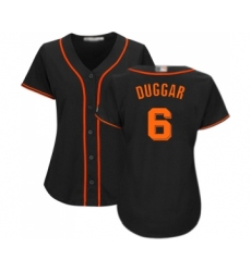 Women's San Francisco Giants #6 Steven Duggar Replica Black Alternate Cool Base Baseball Jersey