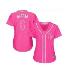 Women's San Francisco Giants #6 Steven Duggar Replica Pink Fashion Cool Base Baseball Jersey